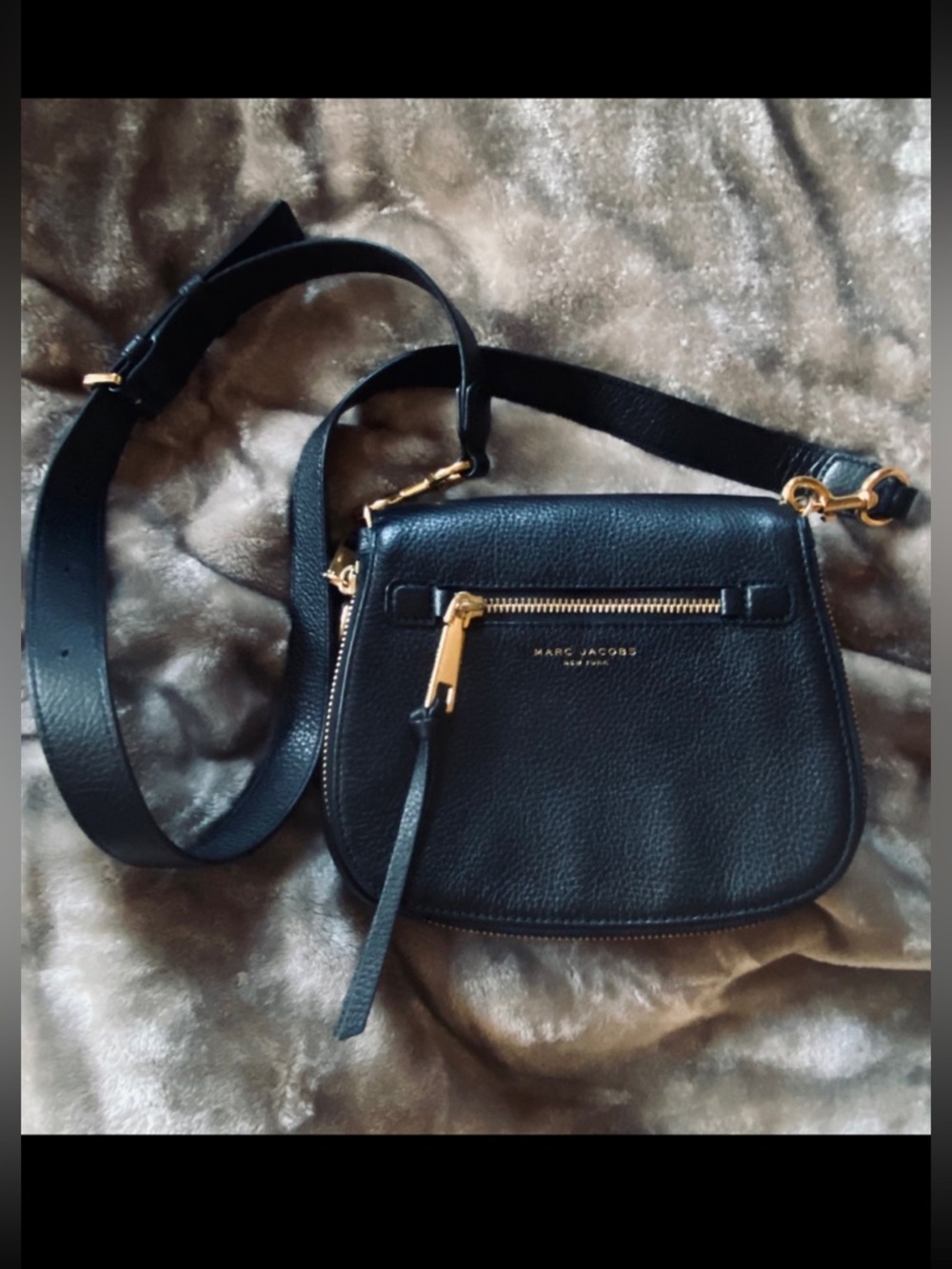 Marc Jacobs Saddle Recruit Crossbody Leather Handbag